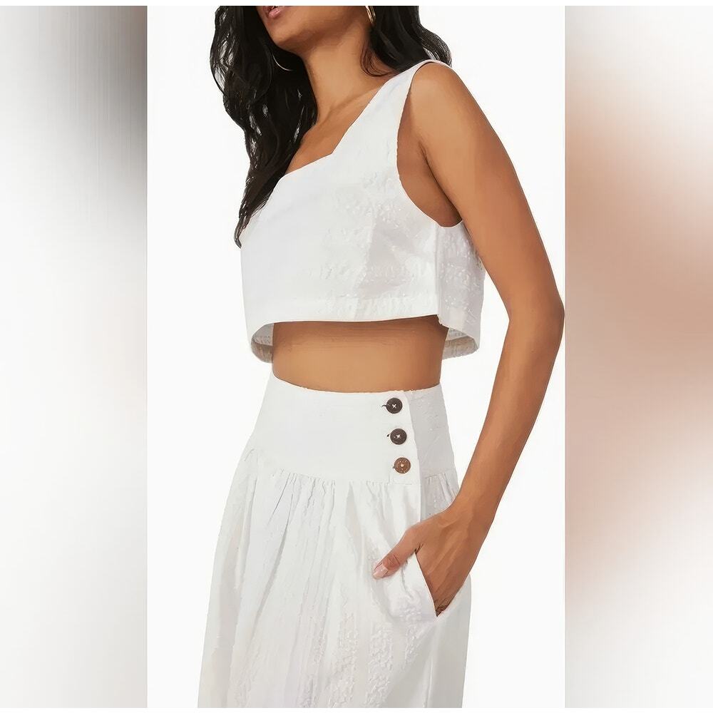 Free People Set for Sunshine: Set - Maxi Skirt + Top - White - L - New